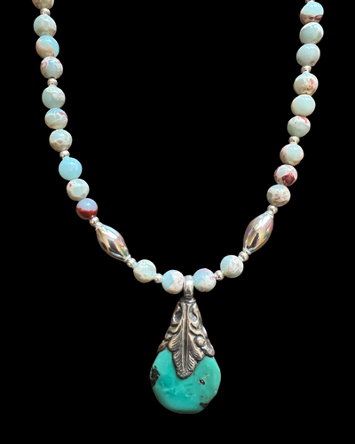tibetan turquoise w/aqua terra jasper