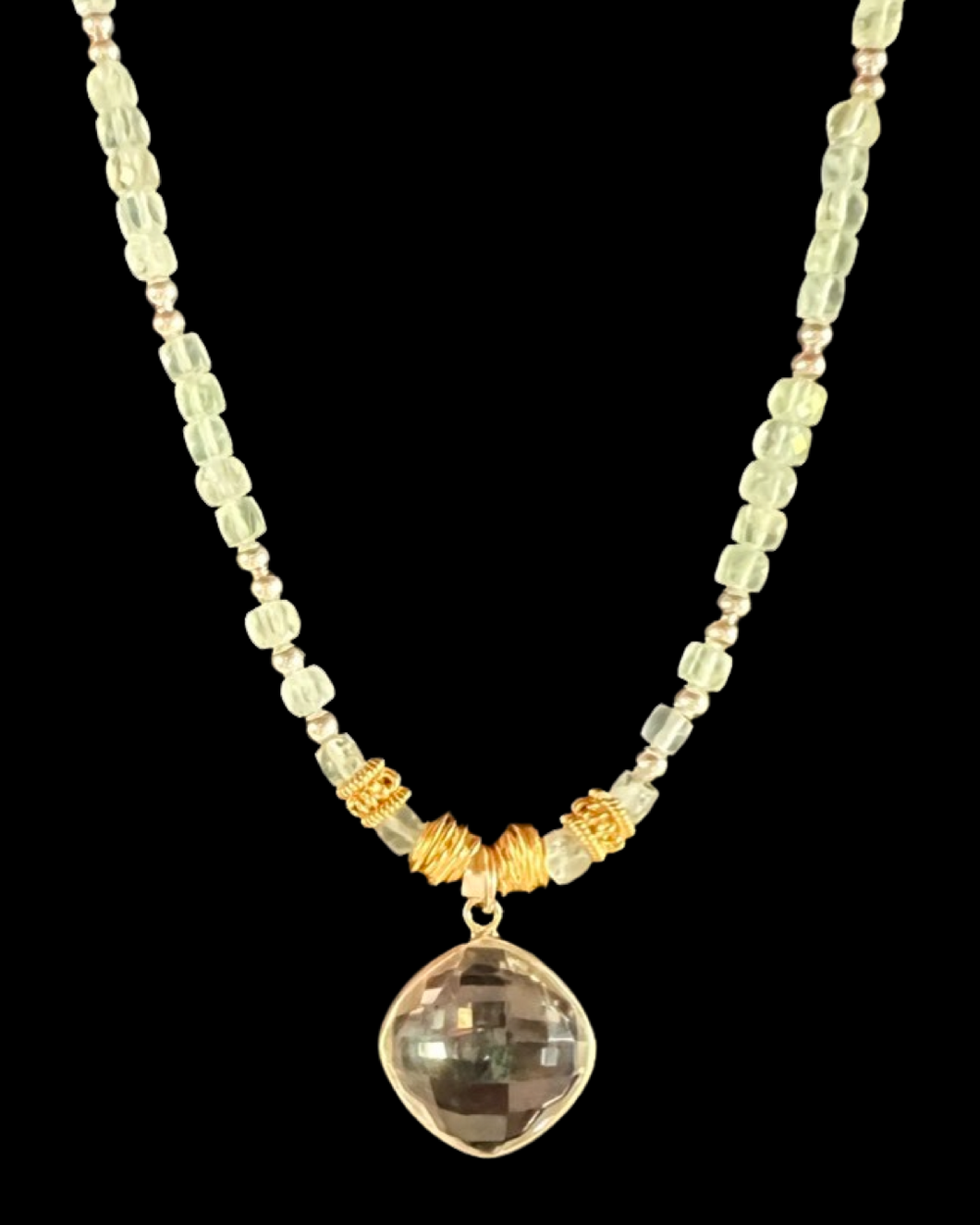 crystal quartz w/prehnite