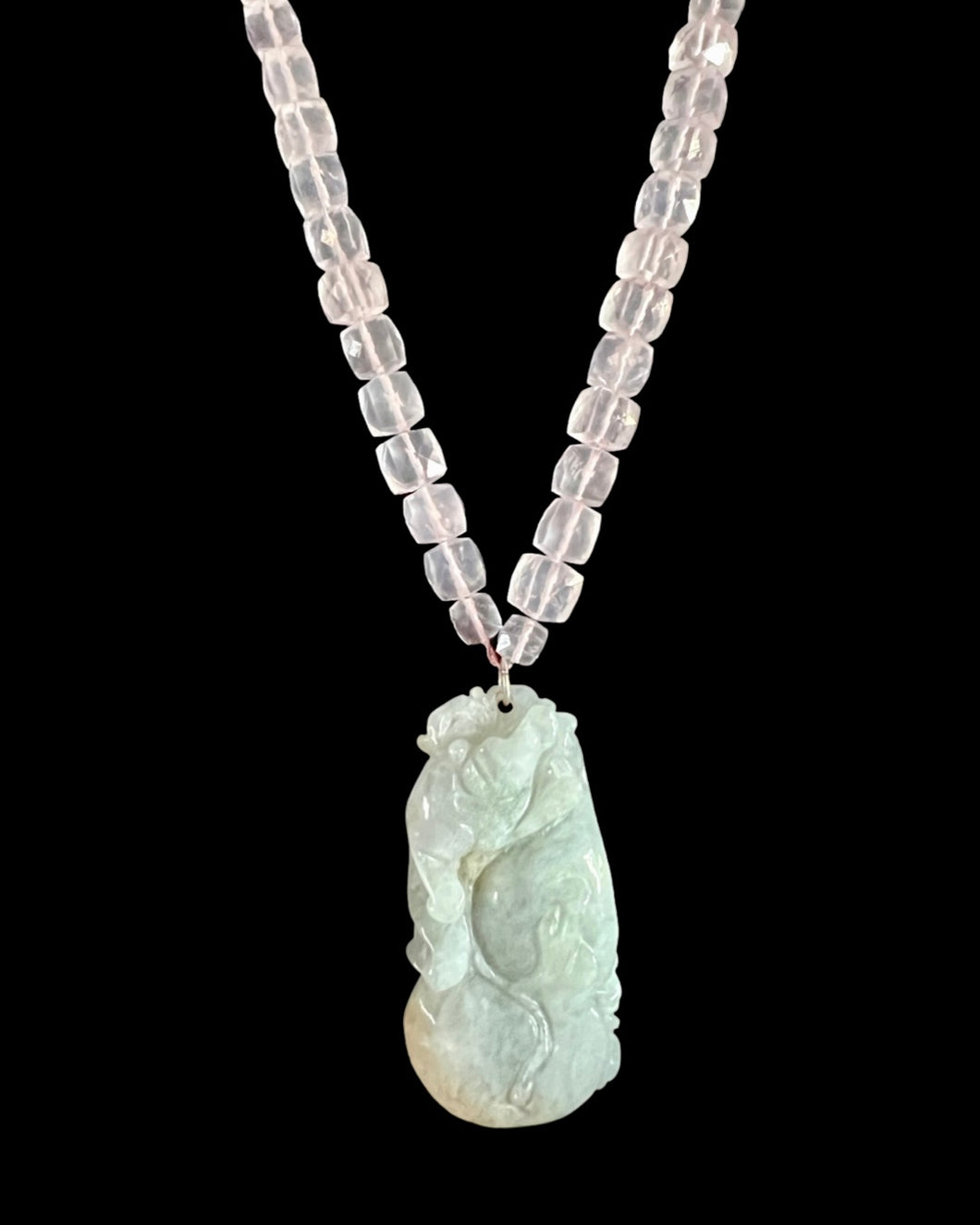 burmese jade w/rose quartz
