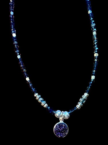 peacock druzy w/iolite